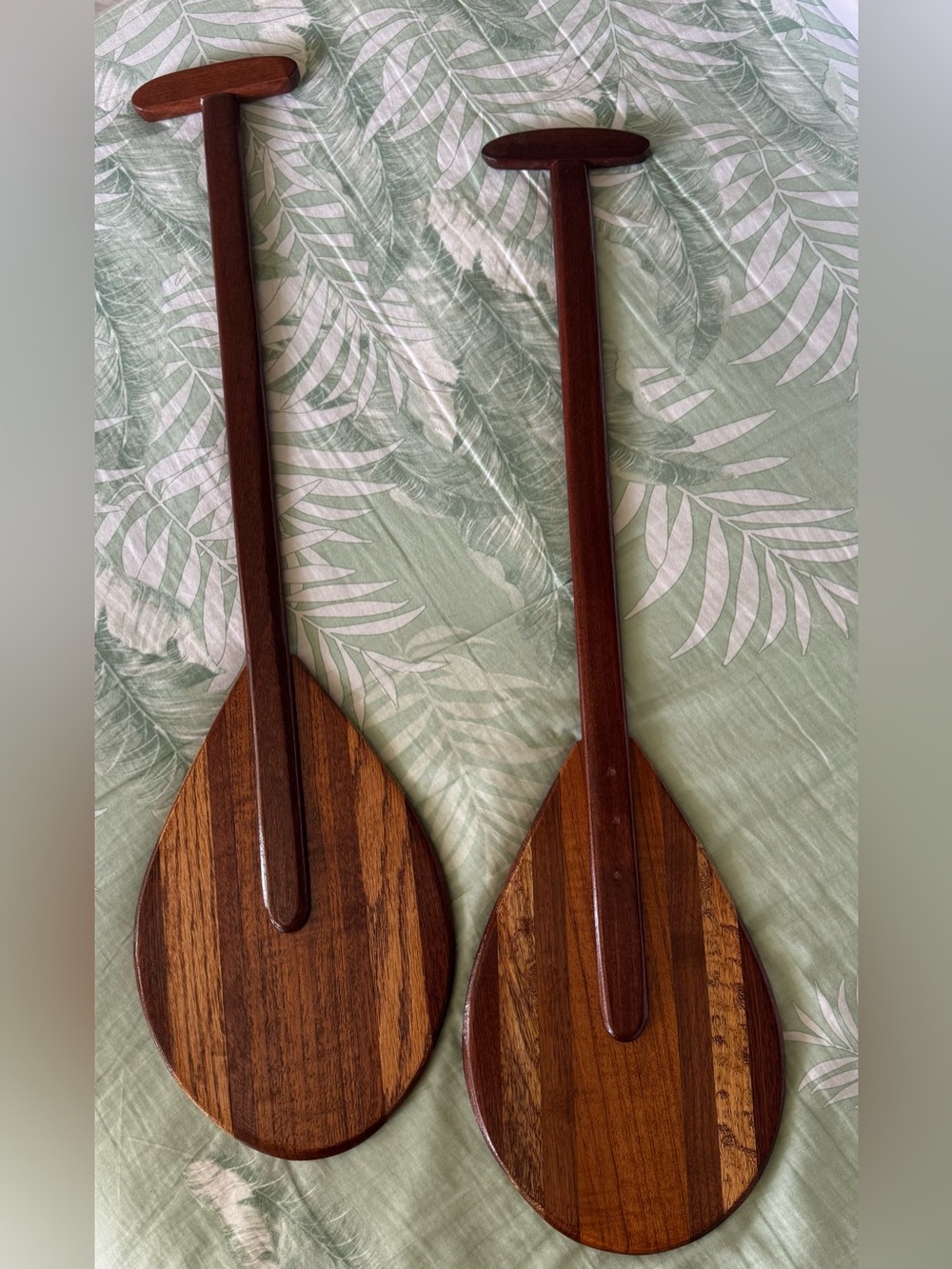 Handmade Hawaiian Koa Canoe Paddles (Set of 2)